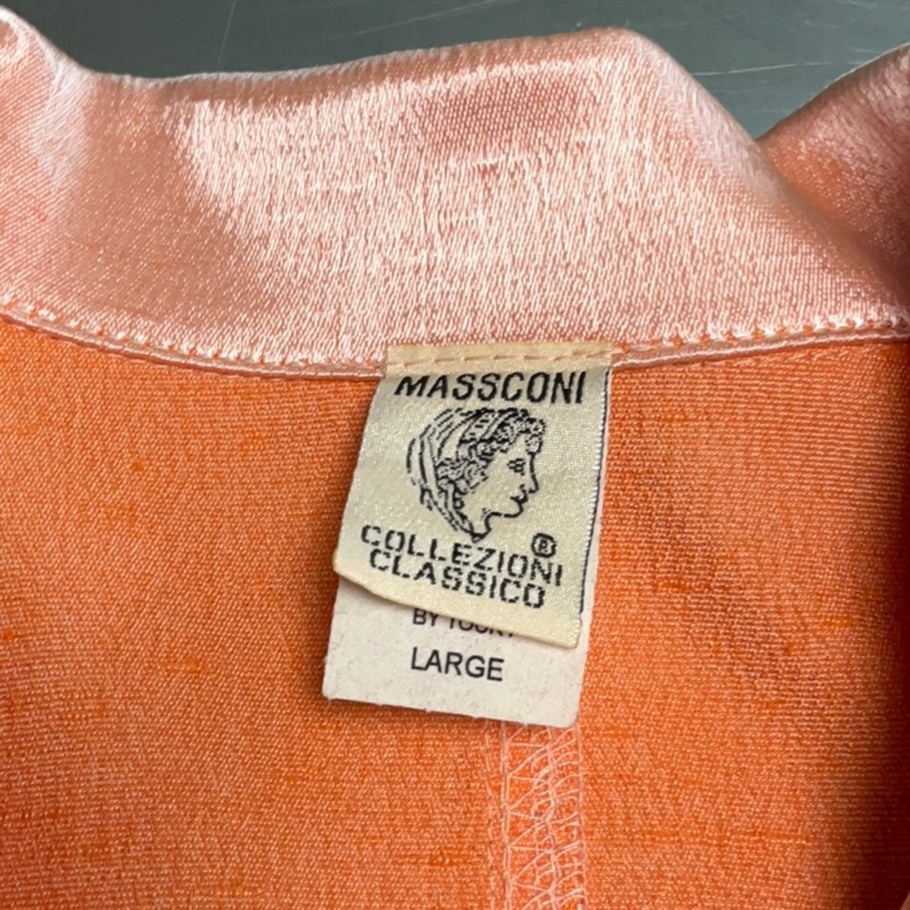 Vintage Massconi Women's Peach Satin Jacket & Bodysuit Set - Picture 12 of 13